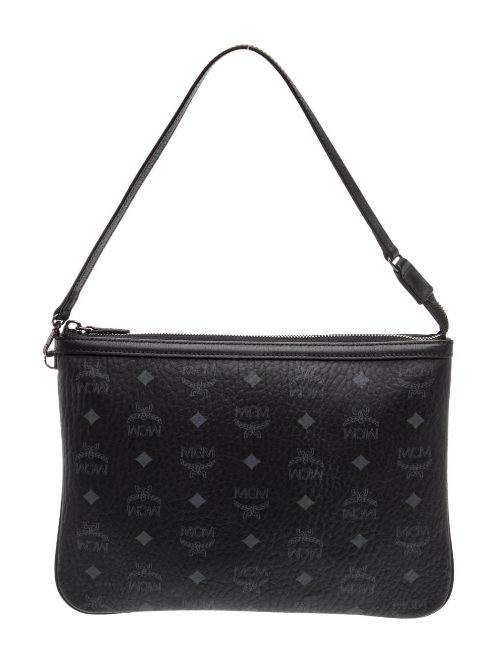 MCM Leather Shoulder Bag in Black